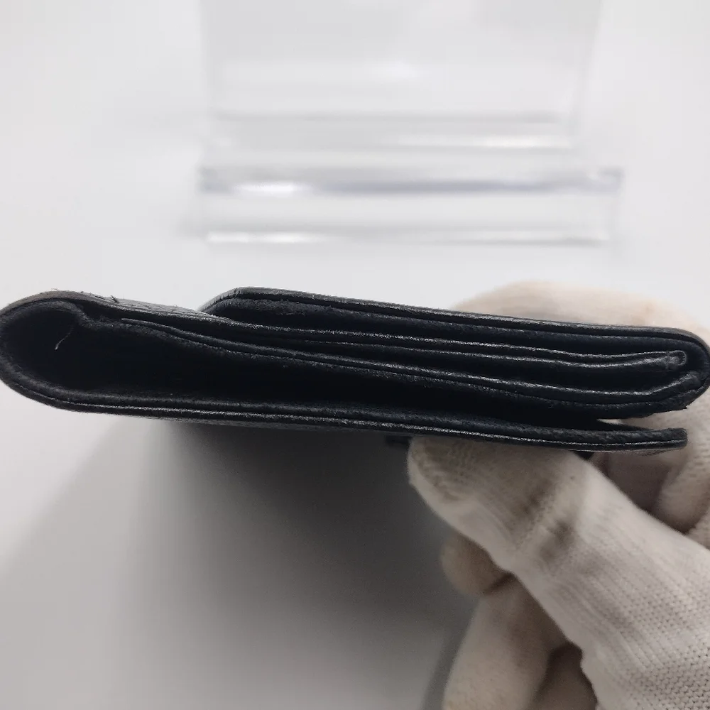Authentic Chanel Black Logo Caviar Wallet